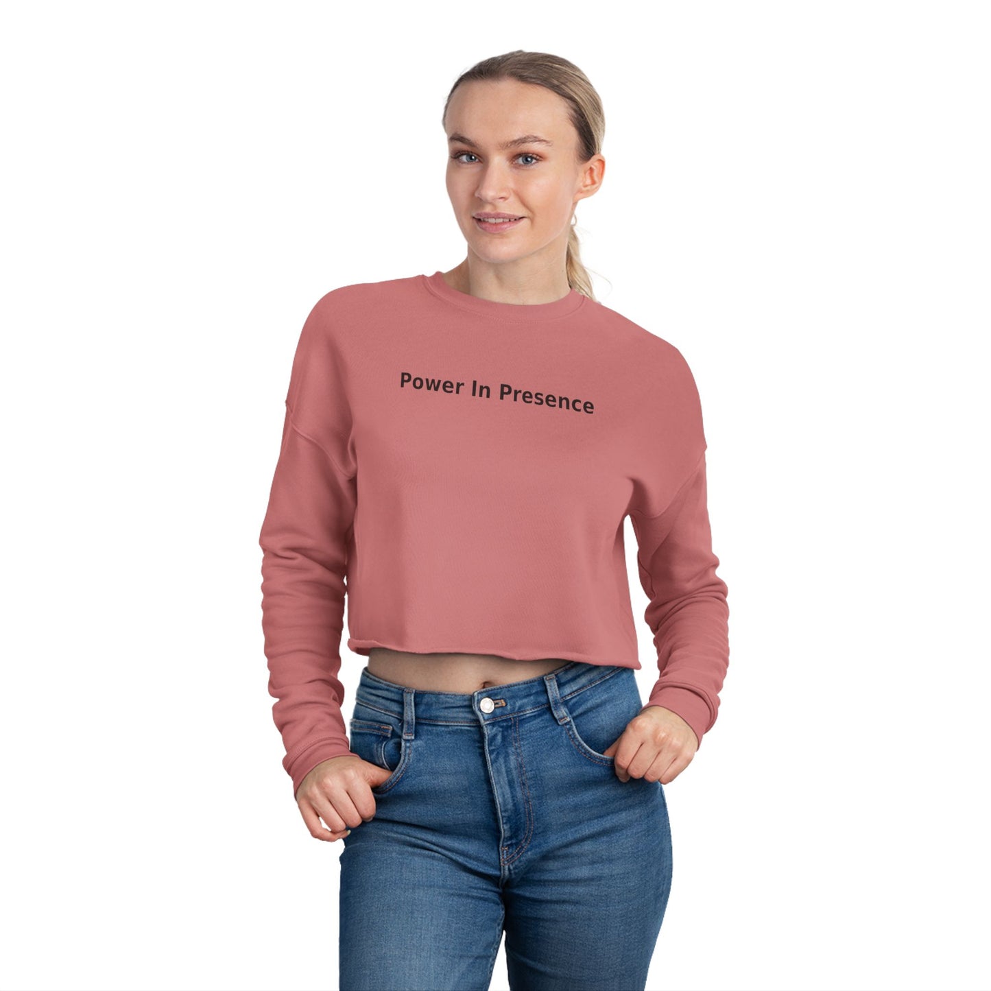 Power in Presence Cropped Sweatshirt for Confident Women